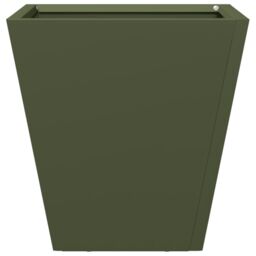 Berkfield Home Garden Planter Olive Green 30x30x30 cm Steel - Size: 30 x 30 x 30 cm - thumbnail 5