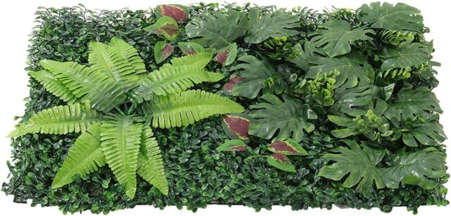 Marco Paul 60 x 40cm Artificial Leaf Screening Panel - Fern Forest in Green - Size: 60 x 40 cm - image 1