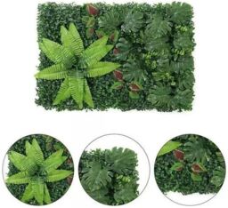 Marco Paul 60 x 40cm Artificial Leaf Screening Panel - Fern Forest in Green - Size: 60 x 40 cm - thumbnail 6