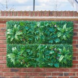 Marco Paul 60 x 40cm Artificial Leaf Screening Panel - Fern Forest in Green - Size: 60 x 40 cm - thumbnail 3