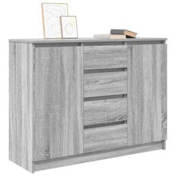 Berkfield Home Sideboard with Drawers Grey Sonoma 100.5x35x76 cm Engineered Wood - thumbnail 4