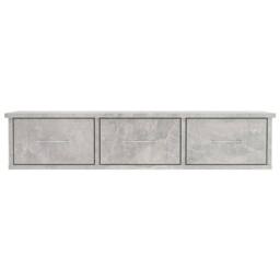 Berkfield Home Wall-mounted Drawer Shelf Concrete Grey 88x26x18.5 cm Engineered Wood - thumbnail 4