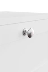 FWStyle Panelled 2 Drawer Bedside Chest (H) 55cm (W) 40cm (D) 40cm Extra Deep Drawers in White - thumbnail 4