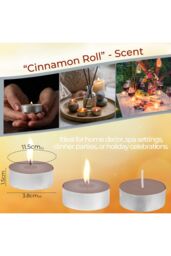 Deco Express Scented 25 Packs Tealights - Cinnamon Roll in Brown - thumbnail 3