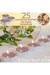 Deco Express Scented 25 Packs Tealights - Cinnamon Roll in Brown - thumbnail 2