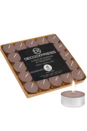 Deco Express Scented 25 Packs Tealights - Cinnamon Roll in Brown - thumbnail 1