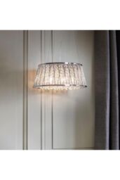 Netlighting Sophia 5 Light Pendant Chrome Crystal (K5) Detail G9 in Clear - thumbnail 2