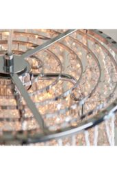 Netlighting Sophia 5 Light Pendant Chrome Crystal (K5) Detail G9 in Clear - thumbnail 6