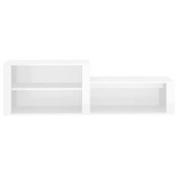 Berkfield Home Shoe Cabinet High Gloss White 150x35x45 cm Engineered Wood - Size: 150 x 35 x 45 cm - thumbnail 5