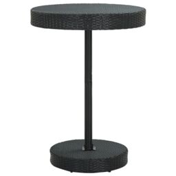 Berkfield Home 5 Piece Garden Bar Set with Cushions Poly Rattan Black - thumbnail 6