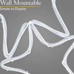Christow Santa Rope Light Outdoor Christmas Decoration LED Xmas Wall Silhouette 127cm - thumbnail 5