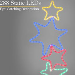 Christow Santa Rope Light Outdoor Christmas Decoration LED Xmas Wall Silhouette 127cm - thumbnail 3