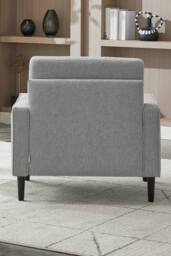 Living and Home Mid-Century Linen Single Sofa Armchair in Grey - thumbnail 5