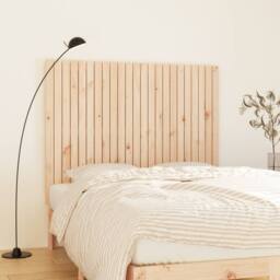 Berkfield Home Wall Headboard 146.5x3x110 cm Solid Wood Pine in Natural - thumbnail 2