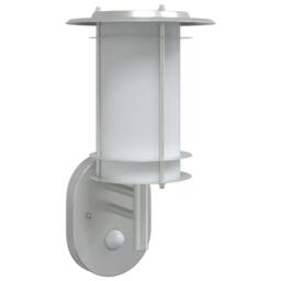 Berkfield Home Outdoor Wall Light with Sensor Silver Stainless Steel - thumbnail 3