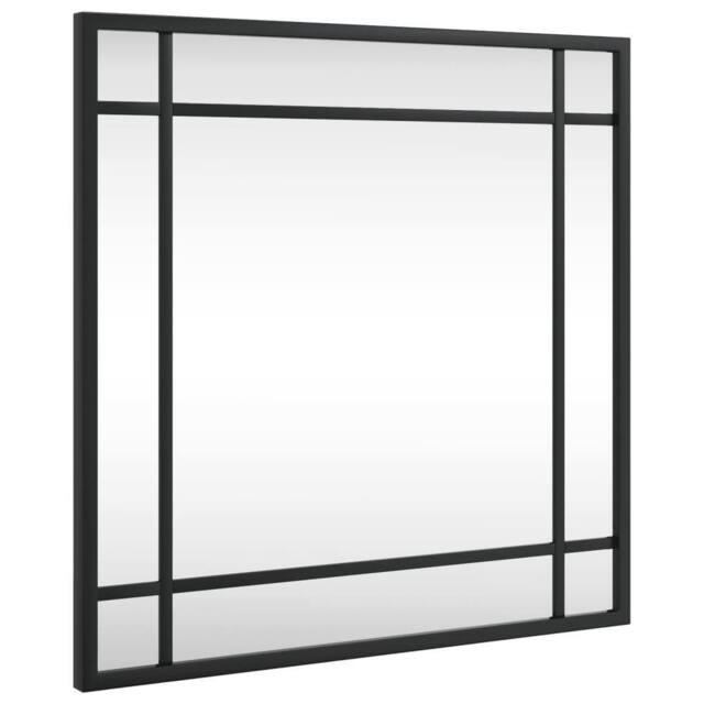 Berkfield Home Wall Mirror Black 40x40 cm Square Iron - image 1