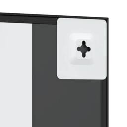 Berkfield Home Wall Mirror Black 40x40 cm Square Iron - thumbnail 6