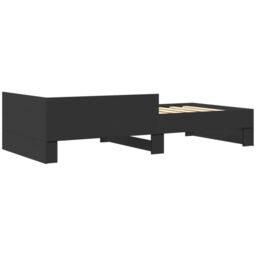 Berkfield Home Bed Frame without Mattress Black 75x190 cm Small Single Engineered Wood - thumbnail 6