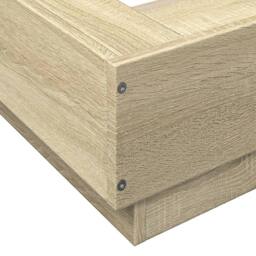 Berkfield Home Bed Frame without Mattress Sonoma Oak 90x200 cm in Light Oak - thumbnail 7
