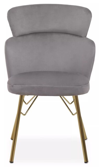 Orsina Veneto Velvet Chair in Grey - image 1