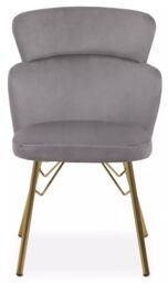 Orsina Veneto Velvet Chair in Grey - thumbnail 1