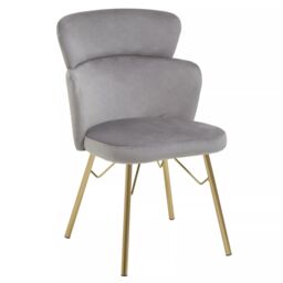 Orsina Veneto Velvet Chair in Grey - thumbnail 2