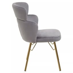 Orsina Veneto Velvet Chair in Grey - thumbnail 3