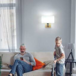 COMELY Modern Wood Wall Lights Industrial Glass Lampshade, E27 Base in Walnut - thumbnail 5