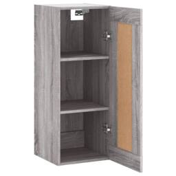 Berkfield Home Wall Mounted Cabinet Grey Sonoma 34.5x34x90 cm Engineered Wood - thumbnail 7