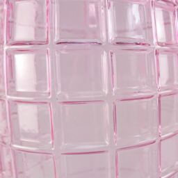 Leaf Glass Vase Tall Pink Square Glass Vase 49cm Botanik - thumbnail 4