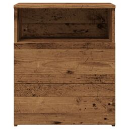 Berkfield Home Bedside Cabinets 2 pcs Old Wood 50x32x60cm Engineered Wood in Brown - Size: 50 x 32 x 60 cm - thumbnail 5