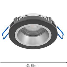 Loops 2 PACK Sleek Black & Silver Ceiling Spotlight for Indoor Space - thumbnail 4