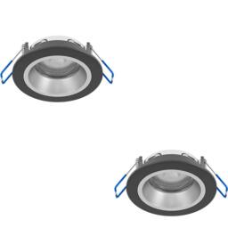 Loops 2 PACK Sleek Black & Silver Ceiling Spotlight for Indoor Space