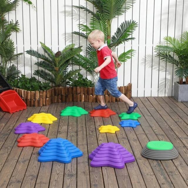 STILVORA Children's Balance Stepping Stones Set of 11 Non-Slip - image 1