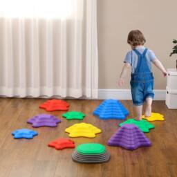 STILVORA Children's Balance Stepping Stones Set of 11 Non-Slip - thumbnail 3