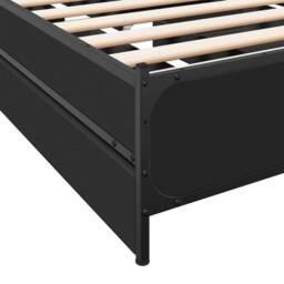 Berkfield Home Bed Frame with Drawers without Mattress Black 75x190 cm Small Single - thumbnail 8