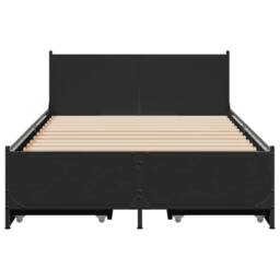 Berkfield Home Bed Frame with Drawers without Mattress Black 75x190 cm Small Single - thumbnail 4
