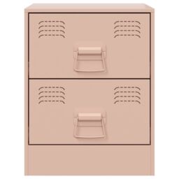 Berkfield Home Bedside Cabinets 2 pcs Pink 34.5x39x44 cm Steel - thumbnail 5