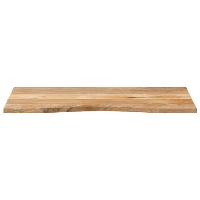 Berkfield Home Beautiful Desk Top with Curve 120x60x2.5 cm Solid Wood Rough Mango in Brown - image 1