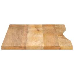 Berkfield Home Beautiful Desk Top with Curve 120x60x2.5 cm Solid Wood Rough Mango in Brown - thumbnail 4