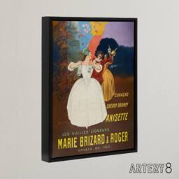 "Artery8 The Old Liqueurs Vintage Advert Framed Canvas Wall Art Print Cappiello - Size: W12"" x H16""" - thumbnail 2
