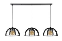Lucide 'DIKRA' Dimmable Adjustable Stylish Indoor Bar Pendant Light 3xE27 in Black - thumbnail 2