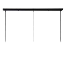 Lucide 'DIKRA' Dimmable Adjustable Stylish Indoor Bar Pendant Light 3xE27 in Black - thumbnail 4