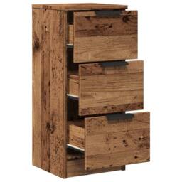 Berkfield Home Sideboard Old Wood 30x30x70 cm Engineered Wood in Brown - Size: 30 x 30 x 70 cm - thumbnail 8
