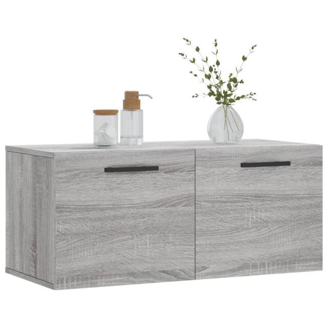 Berkfield Home Wall Cabinet Grey Sonoma 80x36.5x35 cm Engineered Wood - image 1