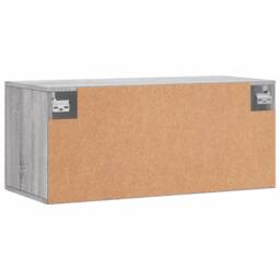Berkfield Home Wall Cabinet Grey Sonoma 80x36.5x35 cm Engineered Wood - thumbnail 8