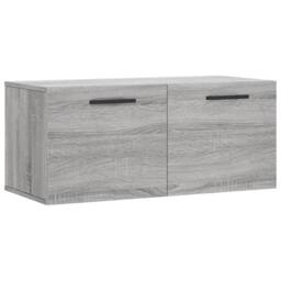 Berkfield Home Wall Cabinet Grey Sonoma 80x36.5x35 cm Engineered Wood - thumbnail 3