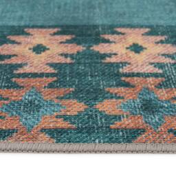 Kukoon Blue Geometric Soft Chenille Washable Living Room Area Rug in Pale Blue - Size: 120 cm x 170 cm - thumbnail 6