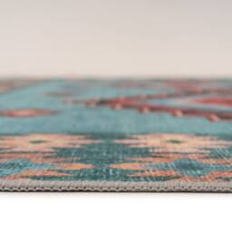 Kukoon Blue Geometric Soft Chenille Washable Living Room Area Rug in Pale Blue - Size: 120 cm x 170 cm - thumbnail 5