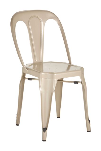 Orsina Modern Champagne Finish Metal Chair, Industrial Design Comfortable Chair, Accent Chair For Livingroom in Gold - image 1